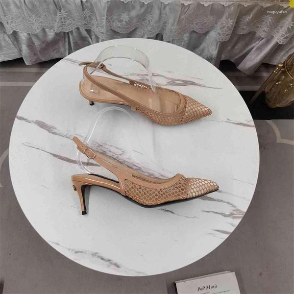 Scarpe eleganti per le pompe a maglie nude designer moda femminile slittamento elegante sul marchio signore puntate di punta di punta sottile tallone sottile sexy da sposa scarpa da sposa sexy