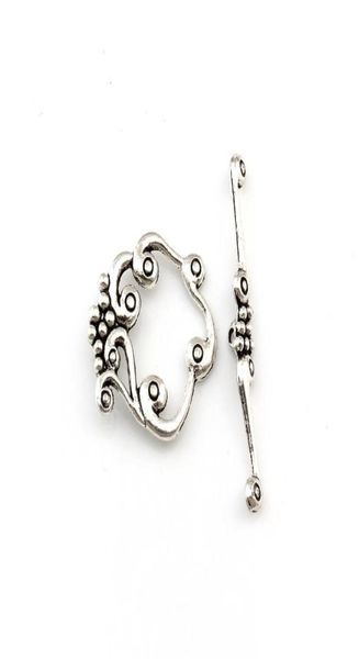 50 Sets Antique Silver Zink Legierung OT Umschalten Verschlüsse für DIY -Armbänder Halskette Schmuckzubehör Zubehör F695455058