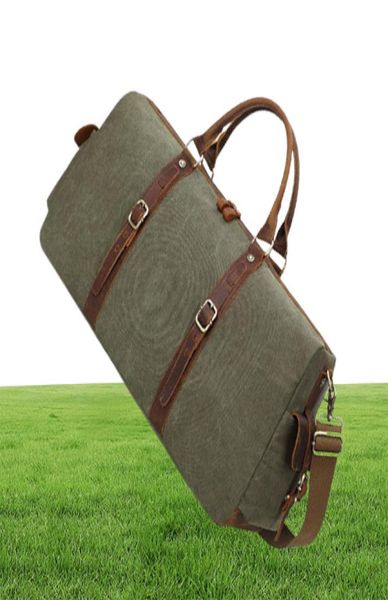 Duffel Bags Mens Canvas Duffle Bag Big Travel Негабаритная недельная неделя Vintage Harding Tranger на багаж.