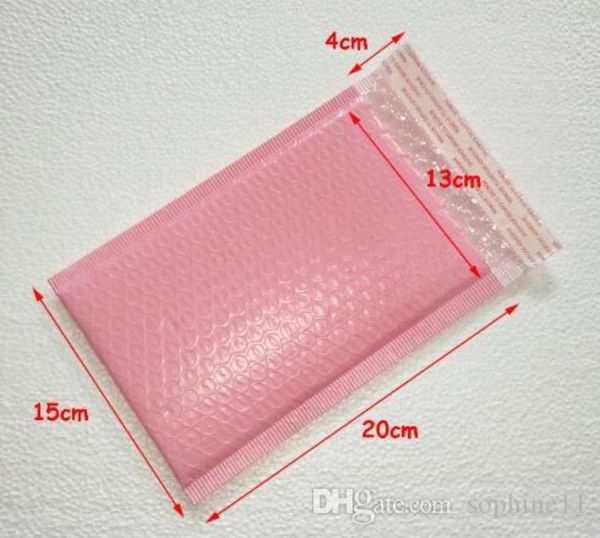 Espaço utilizável Pink Poly Bubble Mailer Gift Envelopes Solded Auto -Sealing Packing Bag Factory 9104580