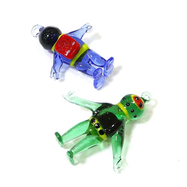 Schwimmender Glas Taucher Miniaturfiguren Anhänger Aquarium Fish Tank Decor Supplies Accessoires Süßes Meerestatue Ornamente 240429