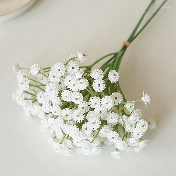 Dekoratif Çiçekler Toptan 23cm Buket Yapay Babysbreath Gypsophila Beyaz Sanat Gökyüzü Yıldız Bitkileri Ev Düğün Parti Süslemeleri