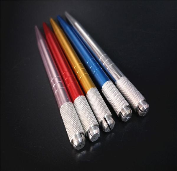 5pcs Постоянный макияж для бровей Microblading Pen Manual Tattoo Pen Machine Игл для 3D -вышивки для бровей1586937