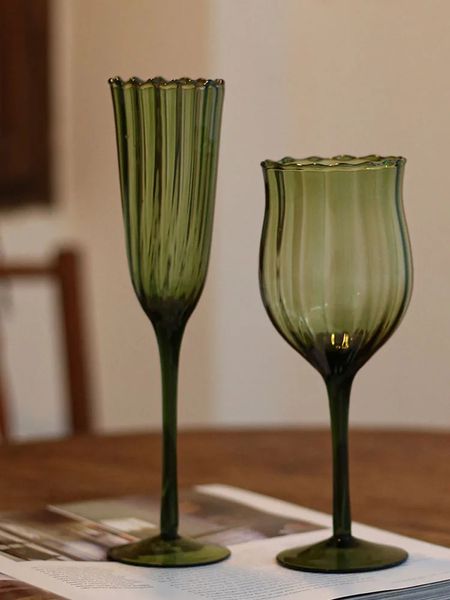 Retro Luxus Rotweingläser Geburtstag Hochzeit Geschenkset Home Bankett Goblets 240430