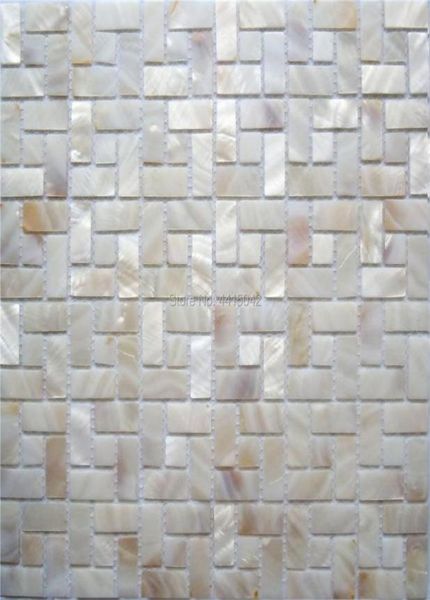 Sfondi Naturale Madre di Pearl Tile a mosaico per la decorazione della casa Backsplash e muro del bagno 1 metro quadrato AL1048605318