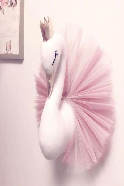 Decoração de salão de menina para menina Pluxus Cabeça de cisne de cisne decoração da casa bebê Toys de recheio Acessórios para meninas do quarto Criança Criança Presente T20064971953