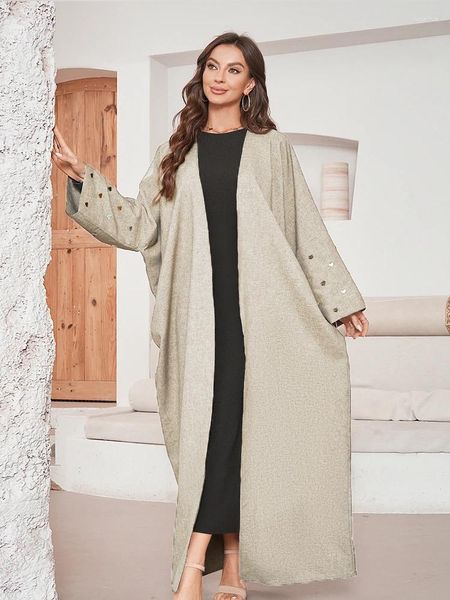 Roupas étnicas Love Borderyy Kimono com túnica muçulmana de grandes dimensões ABAYA FEMAN ALTUMA LIMPENTO ABAYAS 2024