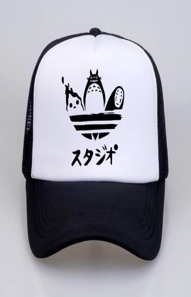 Ballkappen Design Harajuku Hut Cartoon Totoro Spirited Away Baseball No Gesicht gesichtsloser Mann Snapback Hats Frauen Anime Mesh Trucker Ca5548589