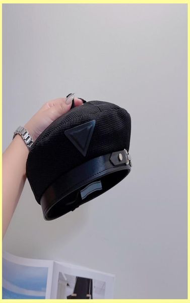 2021 Fashion Beret Designer Beanie for Women Ladies Winter Hat Bearies Lock Triangle Hats Caps P Caps Domenne Donnet 2110262973810