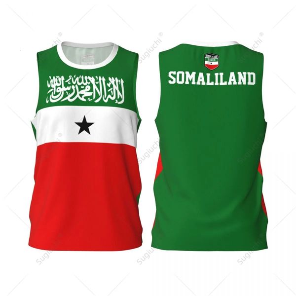 Somaliland Flag Men Basketball Sports Jersey Running Fitness Multifunction Sleeveless Fit Exclusive Custom Name Nunber 240426