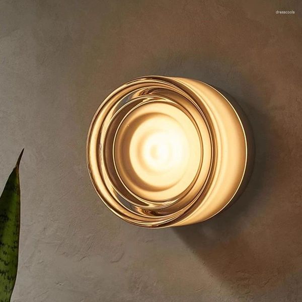 Lampada a parete Modern LED AMBER GELLY Piccolo comodino decorativo soggiorno El Aisle Lampade e lanterne fumose grigie fumose