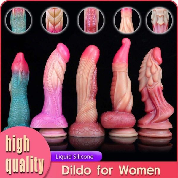 Realistischer Penis Dildo sexy Spielzeug künstliche Dildos Frauen Drachen Schwanzspielzeug für Saugbecher Haut fühlen Schwanz