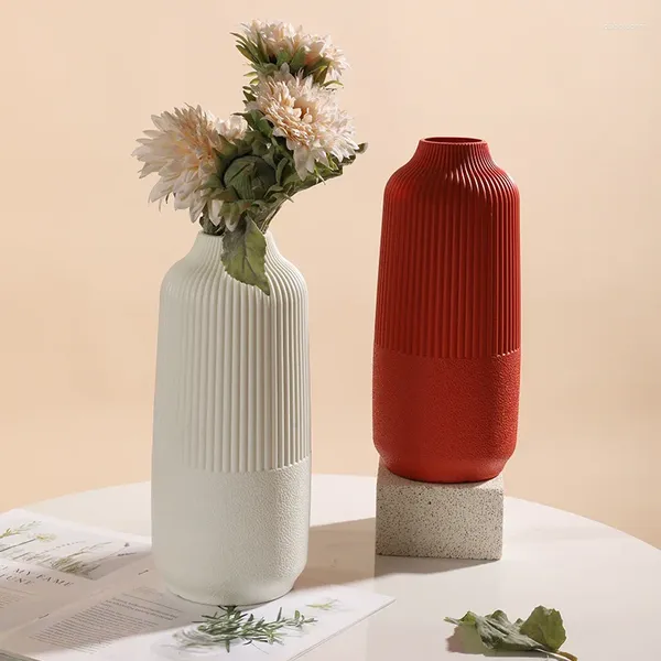 Vasen moderne Blumenvase großer Potenkorb Nordische Heimdekoration einfacher eleganter Stil Raum