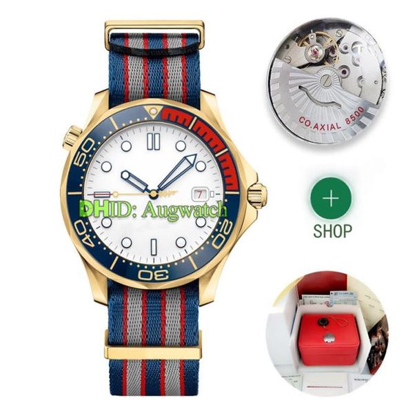11 Color Limited Edition 007 Diver 300m Luxury Watch Nylon Strap Gold Aço inoxidável Aço automático Relógios de pulso Mens Designe5688714