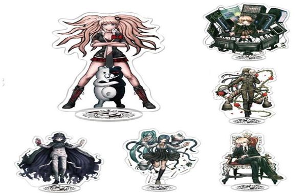 Keychains Dangan Ronpa A animação Kyouko Monokuma makoto Caractere Anime Figuras Danganronpa acrílico Modelos de Stand Collections F4954631