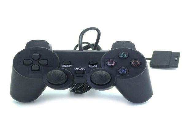 PS2 Titreşim Modu Yüksek Kaliteli Oyun Denetleyicileri için Kablolu Denetleyici Tutucu Joysticks Uygulanabilir Ürünler PS2 Host Siyah Color9936301