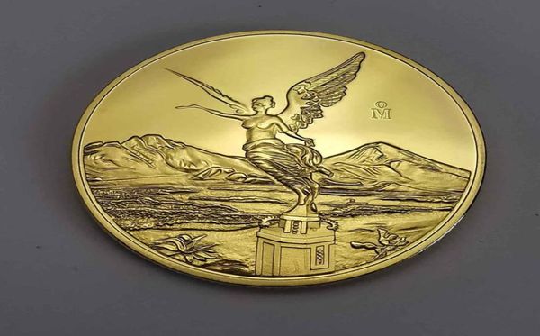 Mexikanische Statue von Liberty Gold Plated Coin Collection Geschenk Souvenir Kunst Metall Gedenkmünzen92328343155391