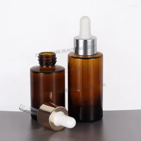 Depolama Şişeleri 264pcs 20ml Amber Cam Damla Serum Esansiyel Yağ Şişesi Güzellik Cilt Bakımı Kozmetik Ambalaj