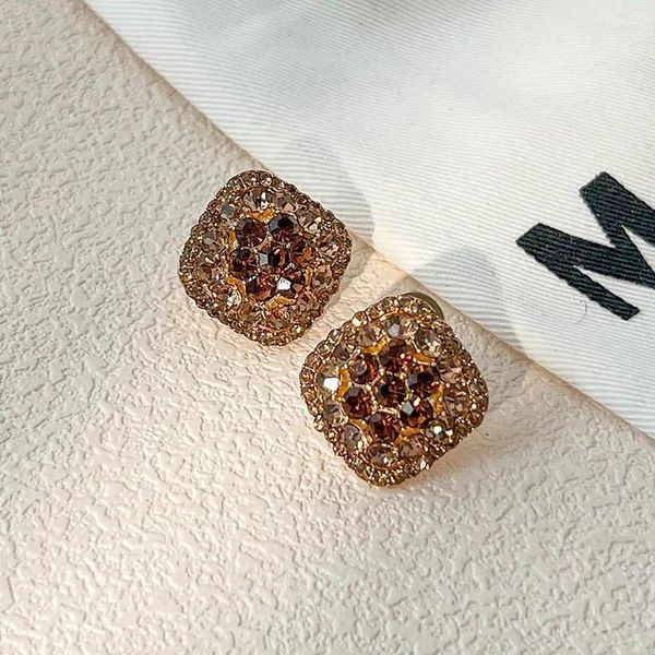Brincos de garanhão de zircão em forma de diamante para mulheres Luxo Luxo Luxo Requintado Sparkling Crystal Wedding Party Jewelry Gift