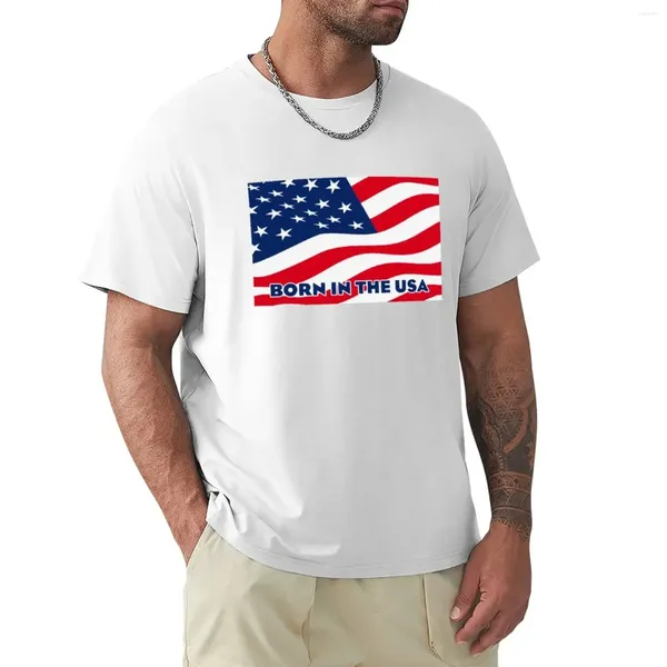 Herren-Tanktoper in den USA T-Shirt Summer Top Blanks Sportfans Kurzarm Tee Männer