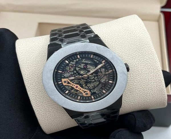 2022 Skeleton Herren Watch Automatic Mechanical Watch Men Watches 41mm Taucher Sport Stahlgurt 5 atm wasserdichte Saphirglas Movem8145725