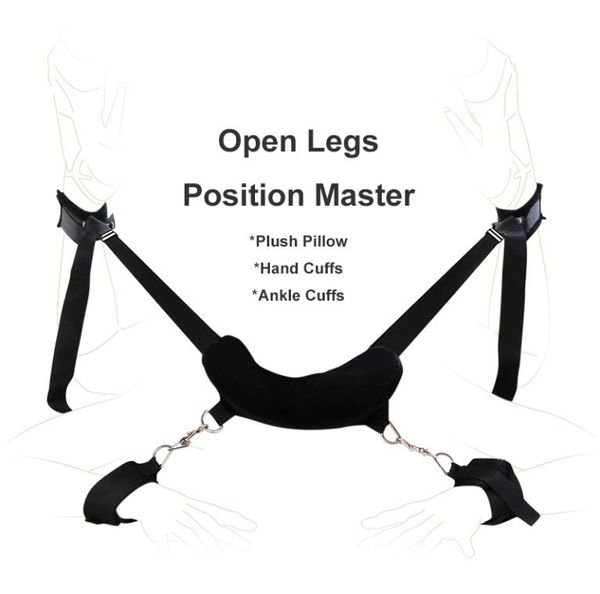 Posizione fetish Master Open Legs cuscino con polsini a mano caviglia BDSM Bondage Restenings imbracatura giocattoli sessuali erotici per coppie 09639947