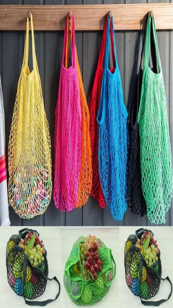 Сумка для окружающей среды Shopper Tote Mesh Net Woven Cotton Bag Сумки для хранения.