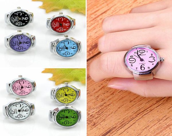 Продвижение кольца Anillos Jewelry New для Creative Fashion Steel Elastic Quartz Finger Watch для Lady Girls Gift8589746