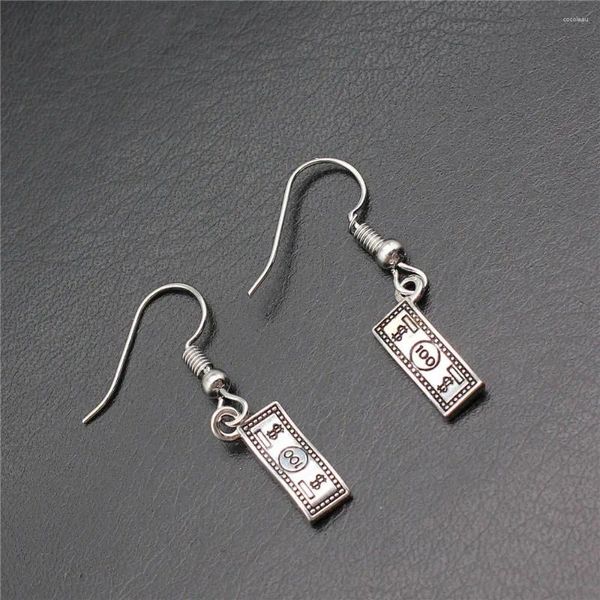 Dangle Ohrringe Juwelierbeutel Charme Text Tags Großhandel Ohrengröße 18x19mm