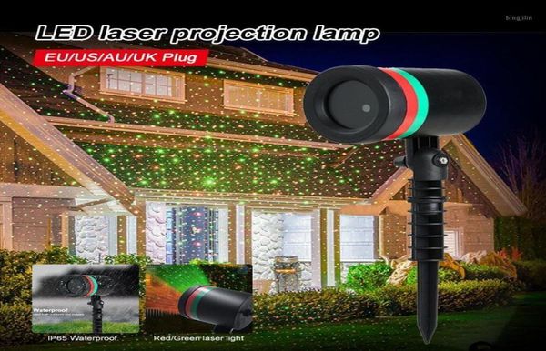 Party Dekoration Weihnachten LED bewegt Full Sky Star Laser Projector Light Weihnachtsbühne Outdoor Garten Rasen Landschaft Lamp3809950