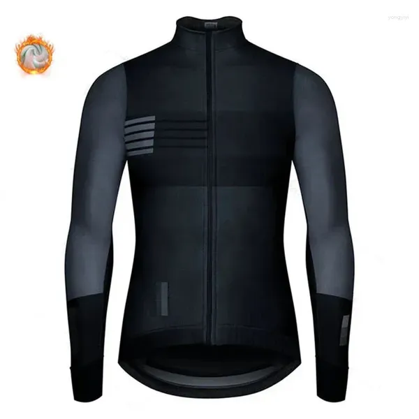 Jackets de corrida Hombre térmico jersey bike wearking jaqueta de ciclismo Ciclismo Espanha 2024 Long Maillot Roupes Sleeve Fleece Ropa Bicycle