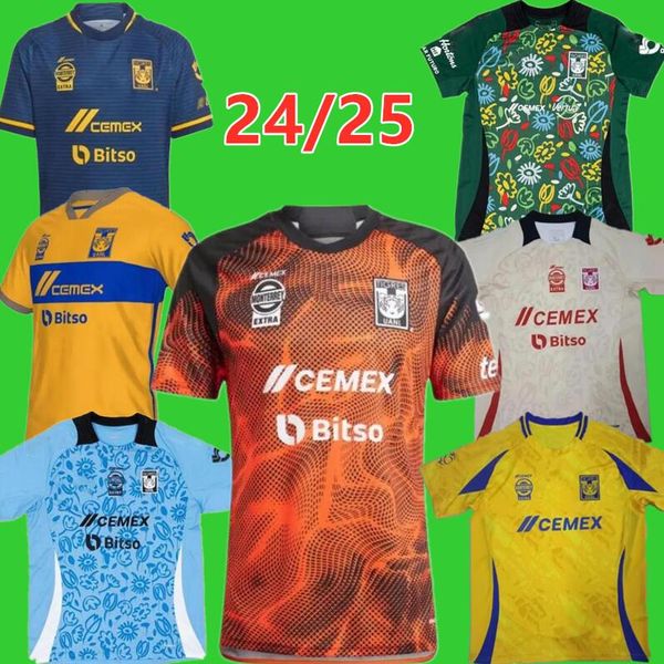 23 24 25 Tigres Uanl Soccer Jerseys Home Away Terceiro 3º 2024 2025 México Liga MX Vargas Aquino Pizarro Nicolas Thauvin Gignac Camisetas de futebol 999