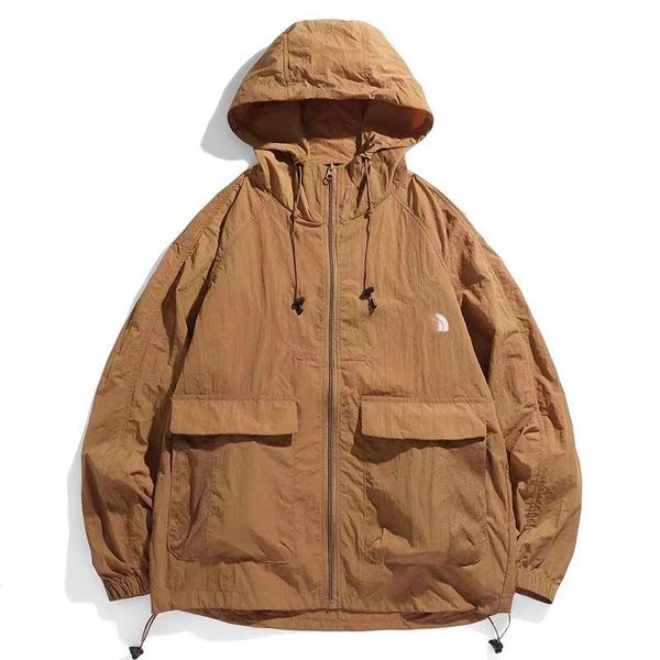 2024 Brand Designer Männer Windbreaker Männer Leichte Kapuzejacke up-f50+ Originalgarn Sonnenschutz Kleidung Eis Seiden Outdoor Dünne Paar Jacke NFC M-4xl