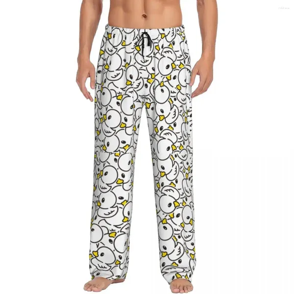 Abbigliamento da uomo da uomo personalizzato giallo colorato di gomma in gomma pajama pantaloni per uomini saltare i fondi del sonno si allungano con tasche