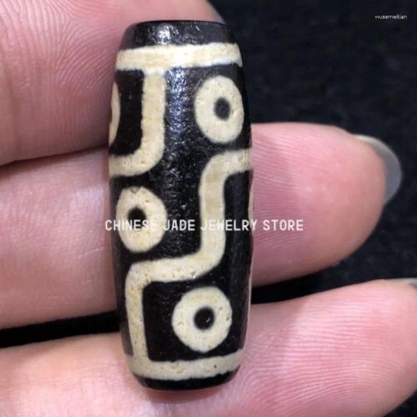 Colares pendentes Antique Magic Antigo Tibetano Agate 9 Olhos Amuleto Dzi Bead P1