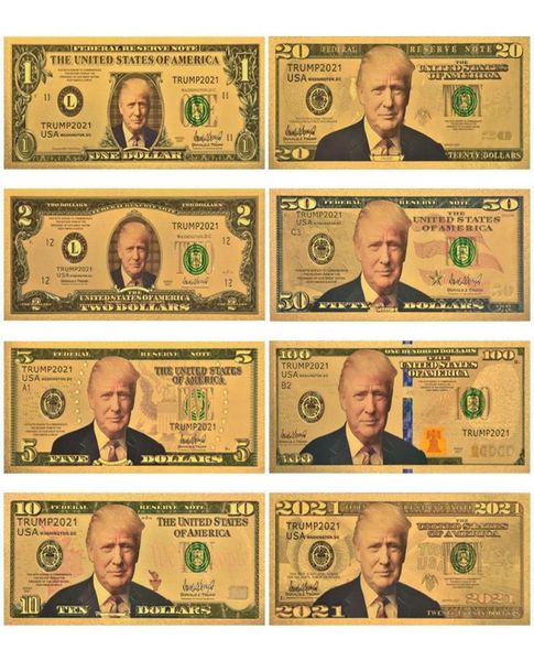 2021 Trump Monete commemorative Gold Foil Banknote 2024 Creative Monete Creative Coins7087009