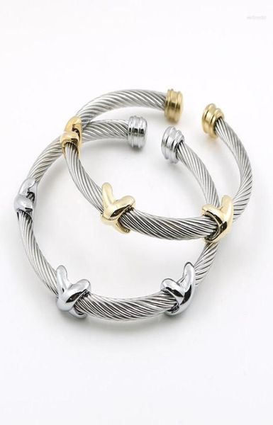 Bangle Classic Charms из нержавеющей стали манжеты Brasles Bracelets Starfish Punk Cable Plipe для женщин -ювелирных украшений для женщин GIF9484280