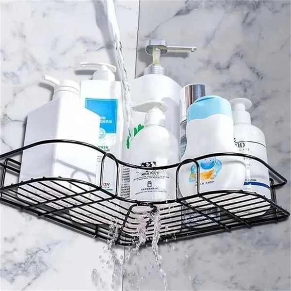 1pcs Banyo Raf Duş Duvarı Montajlı Şampuan Depolama Raf Mutfak Organizatörü Banyo Aksesuarları