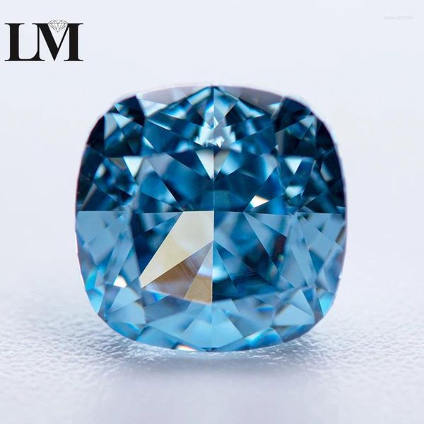 Pietre preziose gemme zirconia cubica pietra di pietra fantasia a colore blu forma 4k taglio frantumato laboratorio di zircone sintetico gemme di alta qualità