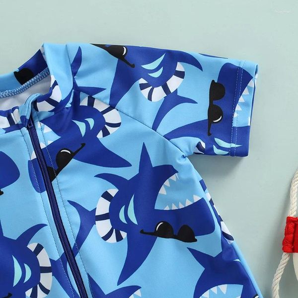 Set di abbigliamento per bambini da bagno a nuota corta con cerniera con cerniera da bagno da bagno abito da bagno tubizia da bagno cutario per la guardia da spiaggia per la spiaggia