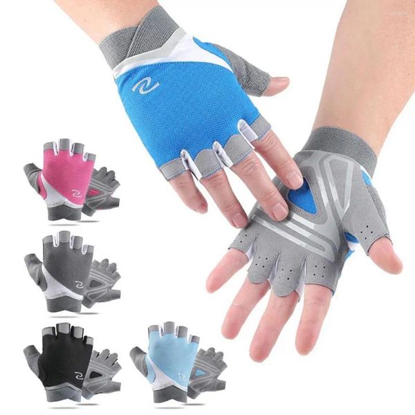 Radsporthandschuhe 1 Paar Fitness atmungsaktueller Hochelastizität Dochtage Anti-Rutsch Polyester Outdoor Open Finger Sonnenschutzmittel Suppli