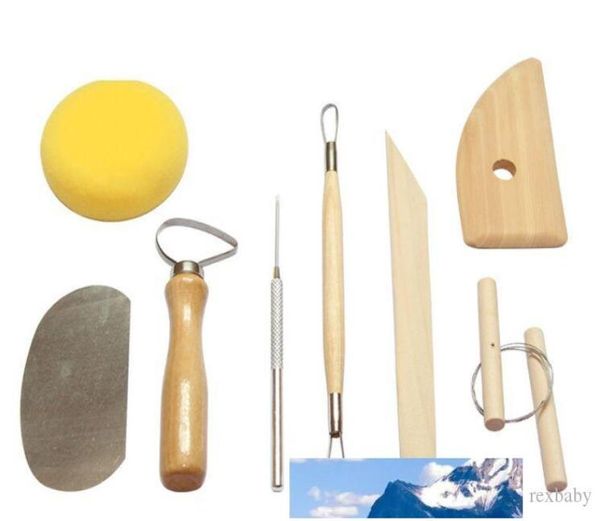 8PCSSET Kit de ferramenta de cerâmica diy reutilizável Kit Home Work Sculpture Cerâmica Ferramentas de Desenho de Moldagem1552407
