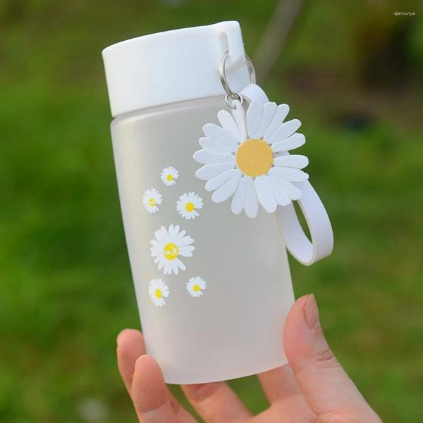 Wasserflaschen Flasche 500 ml Gefrostierte Reise -Teetasse Kunststoff tragbares Blumentrink Sonnenblumen