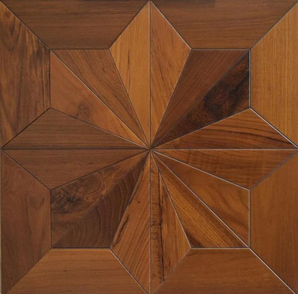 Burma Teak -Hartholzboden Goldene Farbe Fertige Festfliesen Holz Holzboden Parquet Haushalt Highend -Produkt Inner Decorati9832187