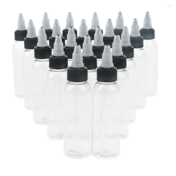Lagerflaschen 20 Teile leer Plastikquote für Gewürze Farbe Öl - 60 ml / 30 ml