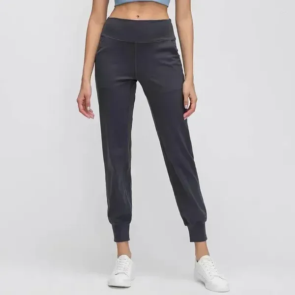 Herrenanzüge Zitronenfrauen Hohe Taille Jogger Elastic Sport Jogging Hosen für die Bewegung Fitness Yogamosen im Freien im Freien laufen