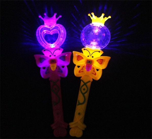 Ganze Neuheit Kinder leichte blinkende Prinzessin Fairy Magic Wand Sticks Mädchen Party Gunst Jubelzubehör 1977 V23730146