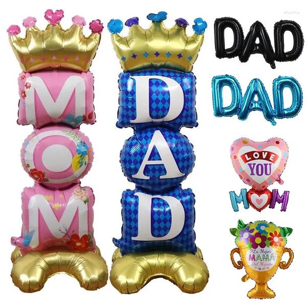 Party -Dekoration 1PC Muttertag Dekorationen Luftballons Ich liebe dich Mama Papa glückliche Vater Aluminium Film Mütter Geschenke liefert Globos Globos