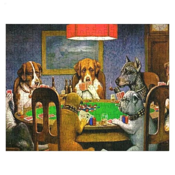 Cani che giocano a poker Puzzle personalizzati con decorazioni in legno Po 240428