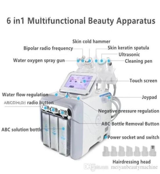 6 in 1 acqua ossigeno idrafacciale dermabrasion Macchina cura della pelle Care di pulizia profonda esfoliante Hydro Dermabrasion Beele Beauty Equip7231266